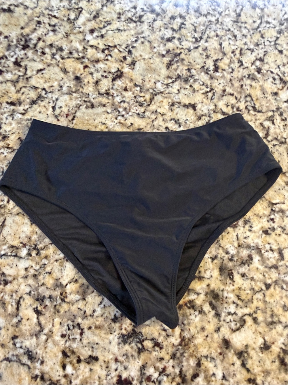 Women's High-Waist Black Bikini Bottom - Classic Coverage new without tags